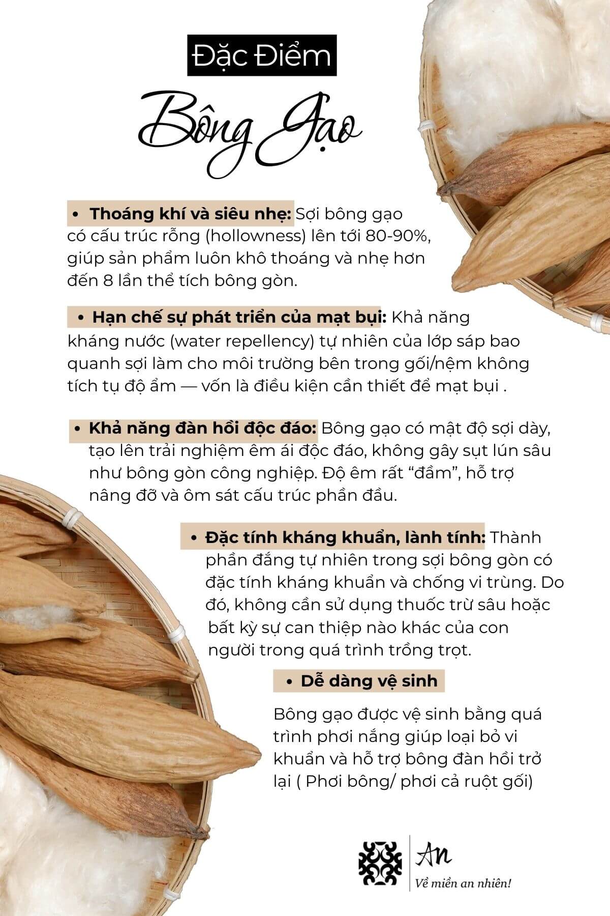 Lợi ích của bông gạo